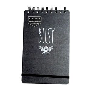 Rae Dunn Top-Spiral "Busy" Bee Notebook 240 Lined Pages